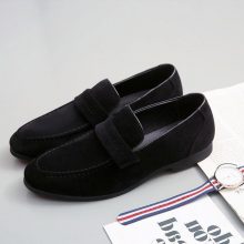 New Handmade Leather Black Loafer Shoes Pointed Toe Tassels Party Dress Shoes