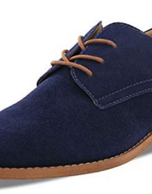 New Handmade Men's Blue Cow-Hide Suede Leather Classic Oxford Dress Shoes