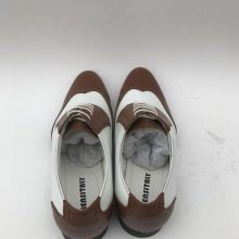 New Handmade Men's Brown ~ White Wingtip ~ Spectator Lace Up Style Two Toned Dress Shoes
