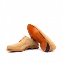 New Handmade Goodyear Welt Camel Suede Shoes