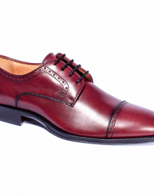 Men's New Handmade Cap Toe Brogues Burgundy Shoes