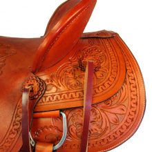 WESTERN HORSE RODEO SADDLE WADE ROPING TOOLED LEATHER RANCH ROPER 15 16 17 TACK