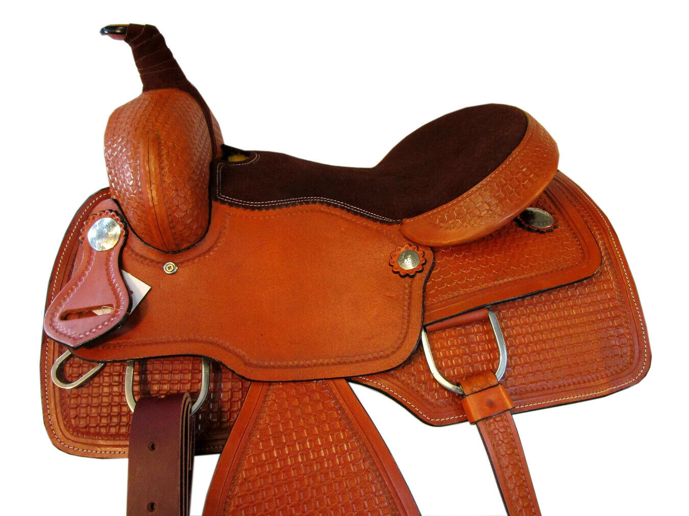 WADE STYLE WORK RANCH ROPING HEAVY DUTY LEATHER HORSE SADLE TACK 