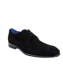 New Handmade Franco Men's Diego Black Suede Oxfords Shoes