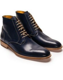 Men's Handmade Black Leather Ankle High Boots, Men Fashion Lace up Chukka Boots