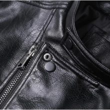 Handmade Men's Autumn/Winter Faux Leather Slim Fit Motorcycle Jacket