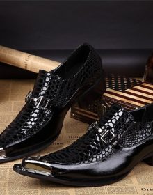 Handmade Men Oxford Dress British Pointed Toe Genuine Leather Business Office Wedding Shoes