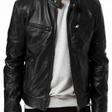 Men's Vintage Racer Black Retro Biker Real Leather Jacket, New Motorbike Jacket