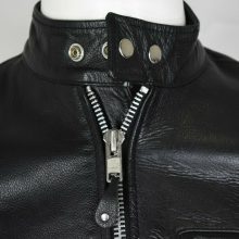 The Alley Chicago leather jacket 36 Small S cafe racer motorcycle biker black