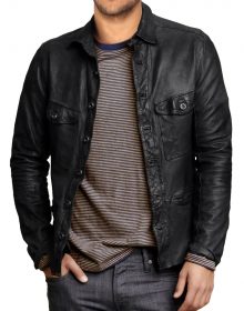 Fashion Leather Jacket For Men, Shirt Style Jacket Men