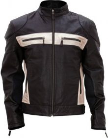 Men's Genuine Lambskin Leather Biker Jacket, Designer Black Fashion Biker Jacket