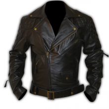 Handmade Men's Columbia Motorbike Quilted Biker Leather Jacket