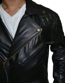 Handmade Men's Columbia Motorbike Quilted Biker Leather Jacket