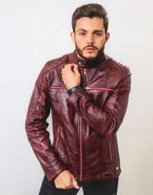 Handmade Biker Leather Jacket, Cafe Racer Jacket, Motorcycle Jacket, Lambskin Leather Jacket, Biker Style Leather Jacket