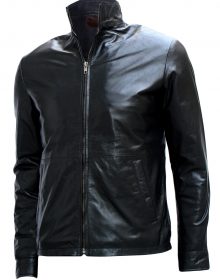 Black Biker Minority Report Leather Jacket