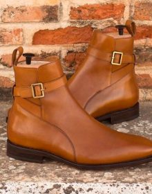 New Handmade High Grade Calf Jodhpur Brown color Calf Goodyear Welt Construction Men Boot