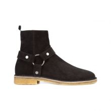 Handmade Men Black Suede Ankle Boot, Mens Casual Suede Leather Boots