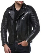 New Handmade Men's Biker Motorcycle Racer Jacket Fashion Casual Slim Fit Jacket Design For Men