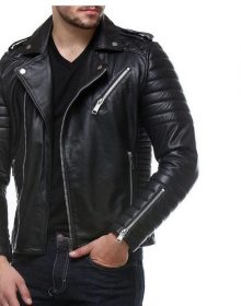 New Handmade Men's Biker Motorcycle Racer Jacket Fashion Casual Slim Fit Jacket Design For Men