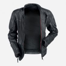 New Handmade Men's Deadshot Black Biker Leather Jacket