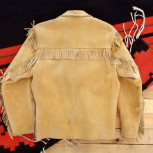 New Handmade Pullover Soft Suede Buckskin Fringe Western Jacket