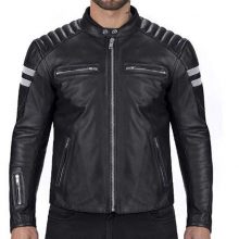 New Handmade Men’s Motorcycle Rider Biker Bloodaxe Armor Protection Multi Pocket Comfortable Leather Jacket