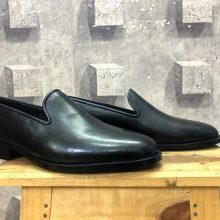Handmade Men’s Black Colour Leather Slip On Dress Formal Loafers