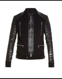 New Handmade Men’s Mix of Nappa and Suede Classic Leather Jacket