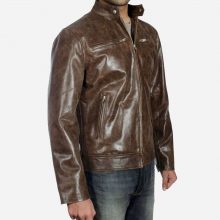 New Handmade Men's Jason Beghe Chicago PD Biker Leather Jacket