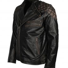 New Handmade Men's Motorbiker Ride New Fashion Skull Rider Distressed Leather Jacket