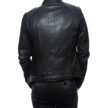 New Handmade Oakhood Men's Black Leather Jacket