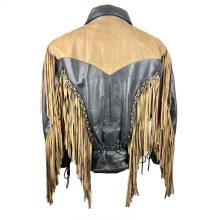Handmade Motorcycle Vintage Clothing Zip Up Leather Western Wear Fringed Jacket
