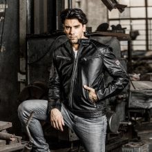 New Handmade Men’s Vintage Slim Fit Cowskin Motorcycle Biker Leather Jacket