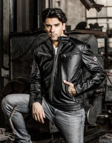 New Handmade Men’s Vintage Slim Fit Cowskin Motorcycle Biker Leather Jacket