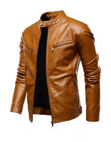 New Handmade Men’s Motorcycle Causal Vintage Outfit Fashion Biker Zipper Pocket Design PU Leather Jacket