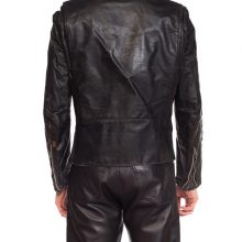 New Handmade Men’s Black Brooks Leather BMW Biker Jacket