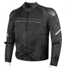 New Handmade Men’s AirTrek Mesh Motorcycle Touring Waterproof Rain Armor Black Biker Jacket