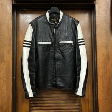 New Handmade Men’s Black and White Cafe Racer Motorcycle Biker Vintage Jacket