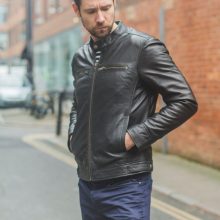 New Handmade Men’s Premium Soft Black Leather Biker Motorcycle Jacket