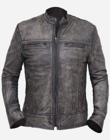 New Handmade Mens Vintage Biker Cafe Racer Retro Distressed Leather Jacket