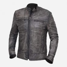New Handmade Mens Vintage Biker Cafe Racer Retro Distressed Leather Jacket