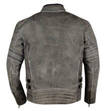 New Handmade Men’s Shadow Motorcycle Biker Racing Distressed Black Cowhide Leather Jacket