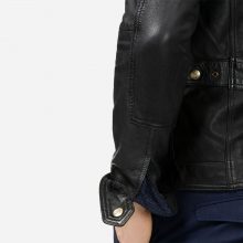 New Handmade Men's Rant Black Leather Biker Jacket