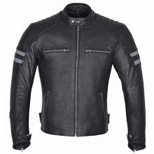 New Handmade Men Classic Leather Motorcycle Jacket with Coronavirus Safety Mask