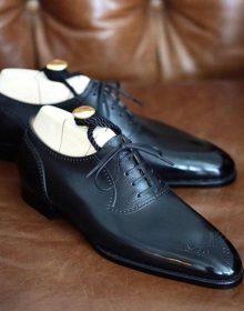Men's Oxford Whole Cut Lace Up Luxury Genuine Leather Formal Dress Shoes