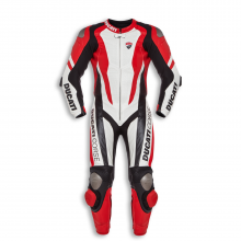 “DUCATI” Corse Motorcycle Red Motorbike Racing One Two Piece Leather SUIT Armour