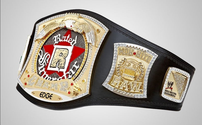 Replica WWE Edge Rated R Spinner Championship 4MM Belt Adult Size 