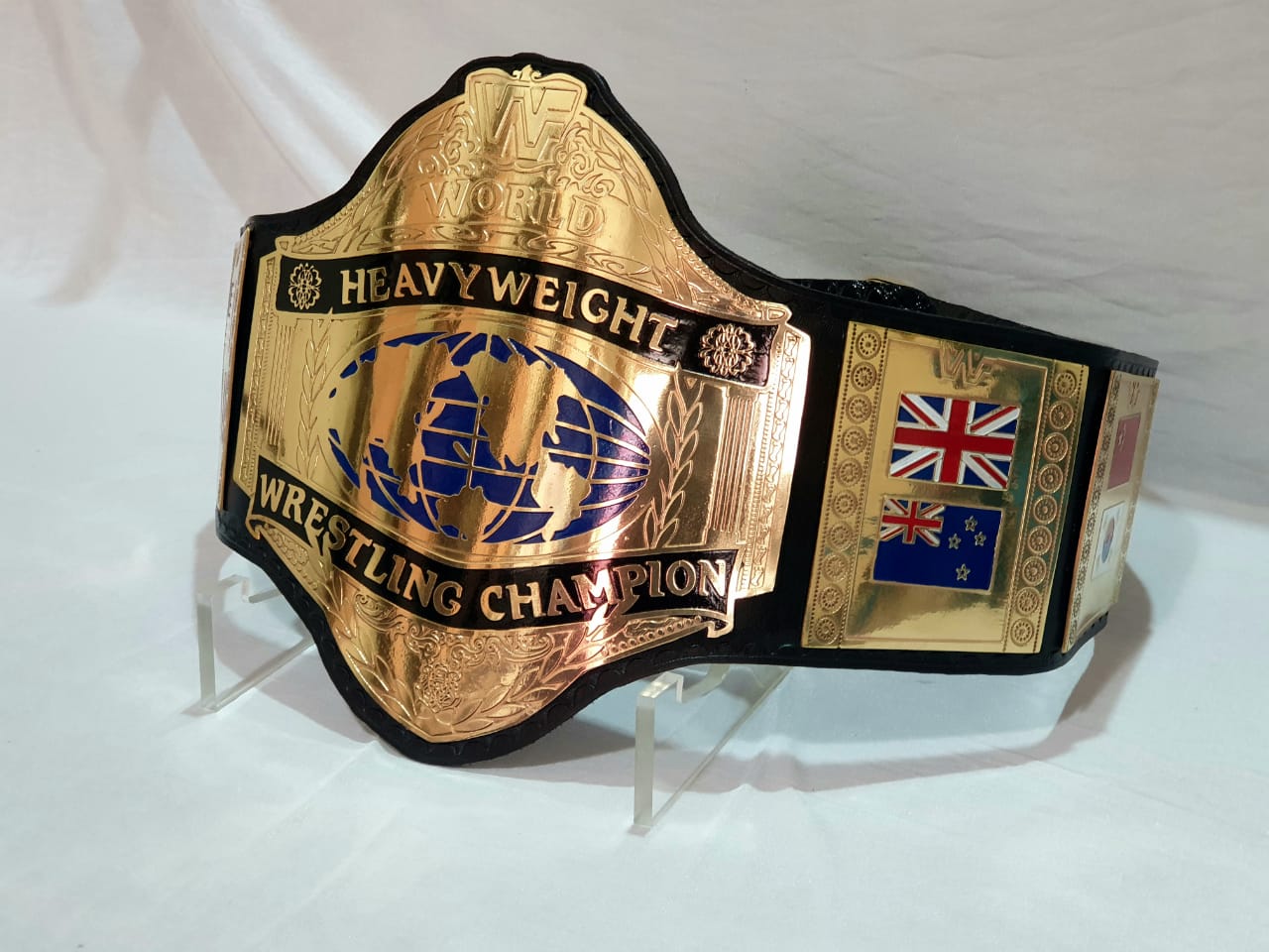 World Heavyweight Wrestling Championship Belts Leather Adults Replica Plates 