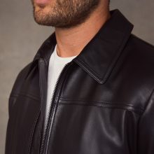 New Handmade Men’s Black Slim Fit Luxury Leather Jacket