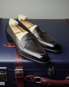 Handmade Elegant loafers for men, High Quality Cowhide leather Loafers for men, Summer Shoes